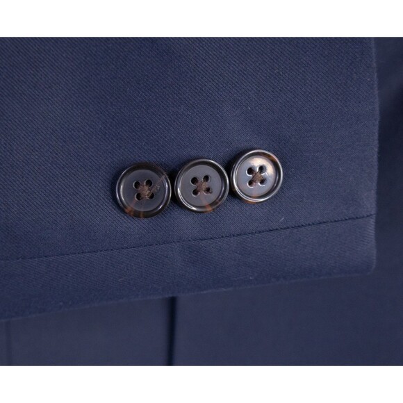 LRL Ralph Lauren Boys 12R Suit Blue Solid Two Button Double Vented - Picture 6 of 16